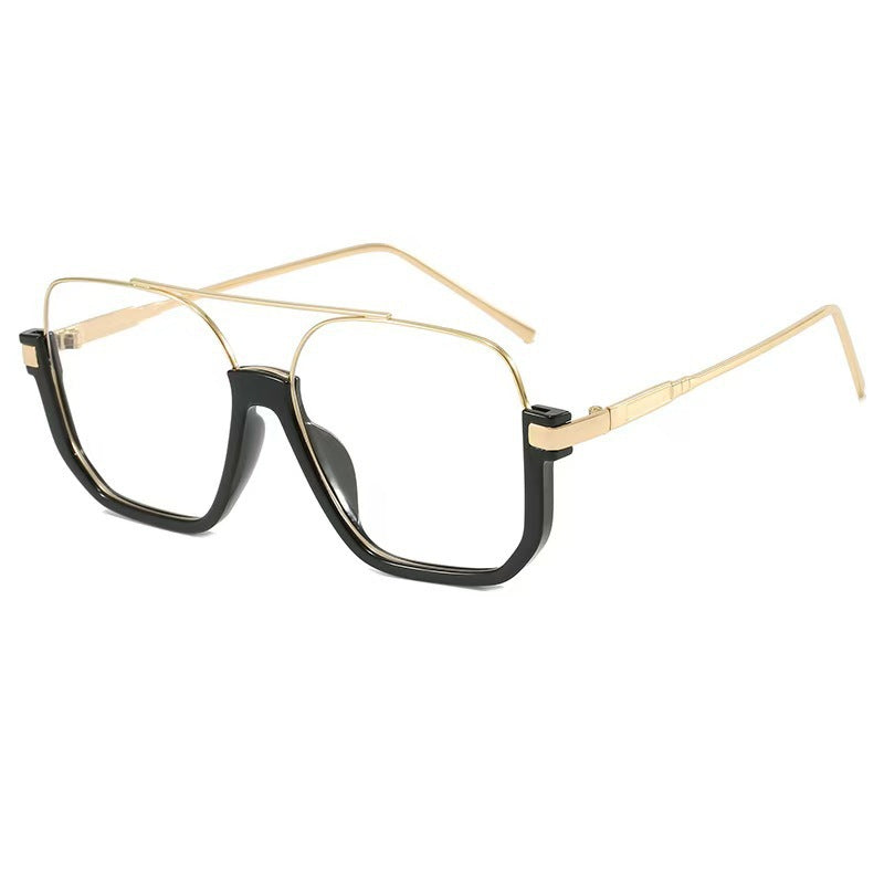 Retro Unisex Fashionable All-match Tinted Lens Aviator Sunglasses