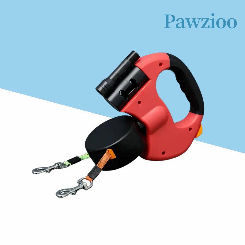 Pawzioo™ Retractable Dual Dog Leash