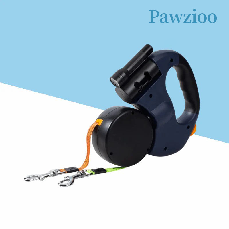 Pawzioo™ Retractable Dual Dog Leash
