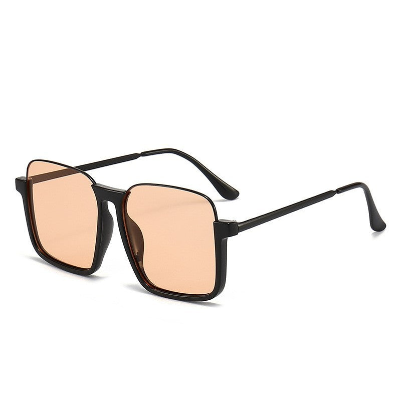 Retro Unisex Fashionable All-match Tinted Lens Aviator Sunglasses