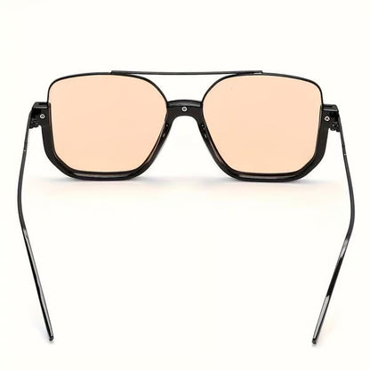 Retro Unisex Fashionable All-match Tinted Lens Aviator Sunglasses