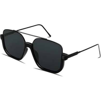 Retro Unisex Fashionable All-match Tinted Lens Aviator Sunglasses